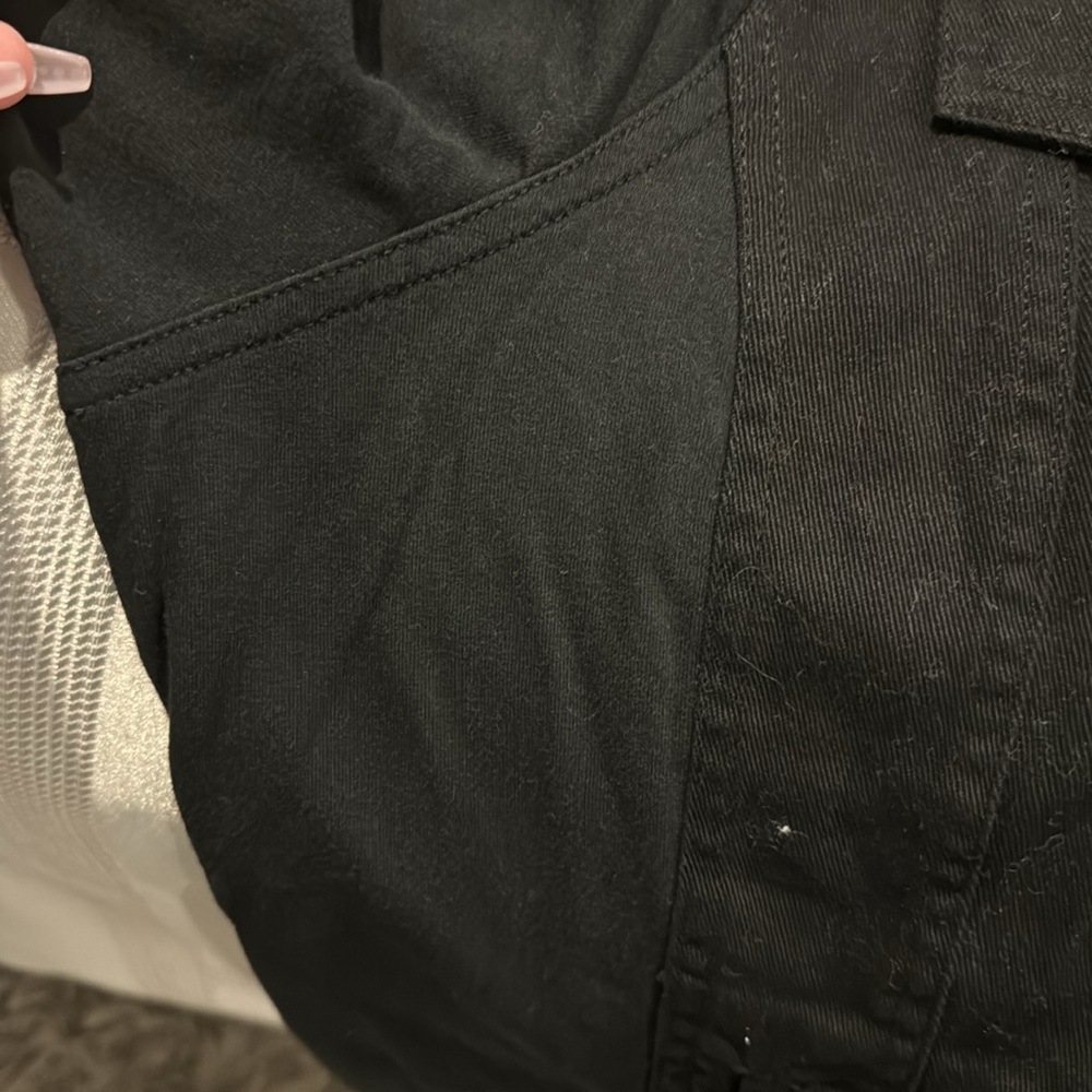 Belle by Kim Gravel NWOT Jacket in a combination of black denim/ Cotton Sleeves. - Picture 9 of 9